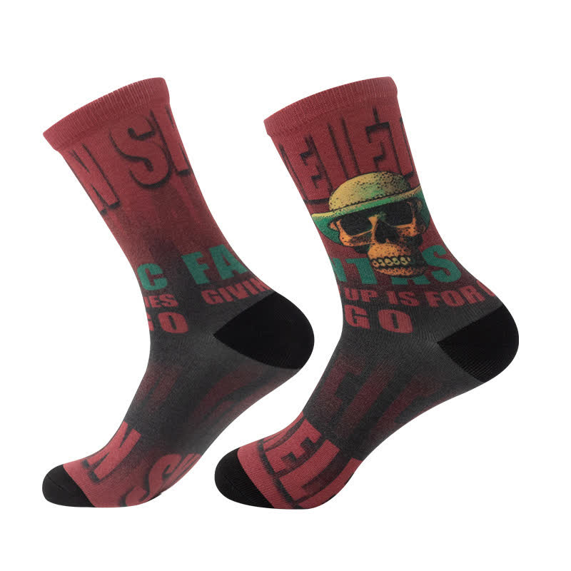 Halloween Creative Skull Quarter Socks(6 Pairs) - E - EU36-44(US4-10) - image 12