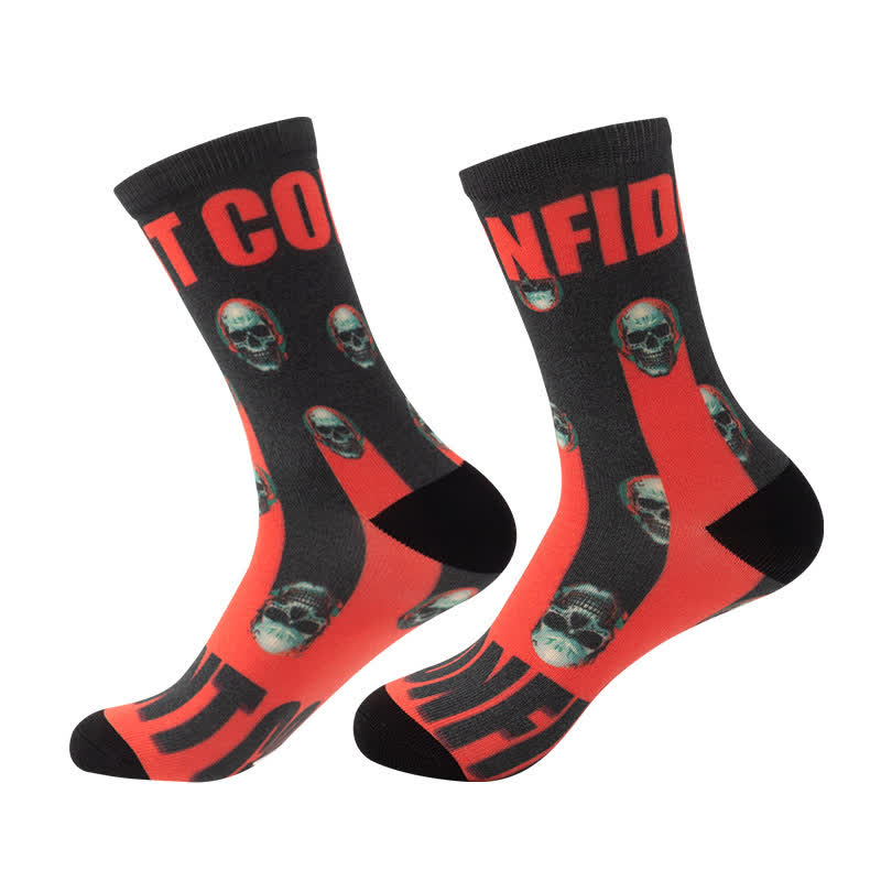 Halloween Creative Skull Quarter Socks(6 Pairs) - B - EU36-44(US4-10) - image 6