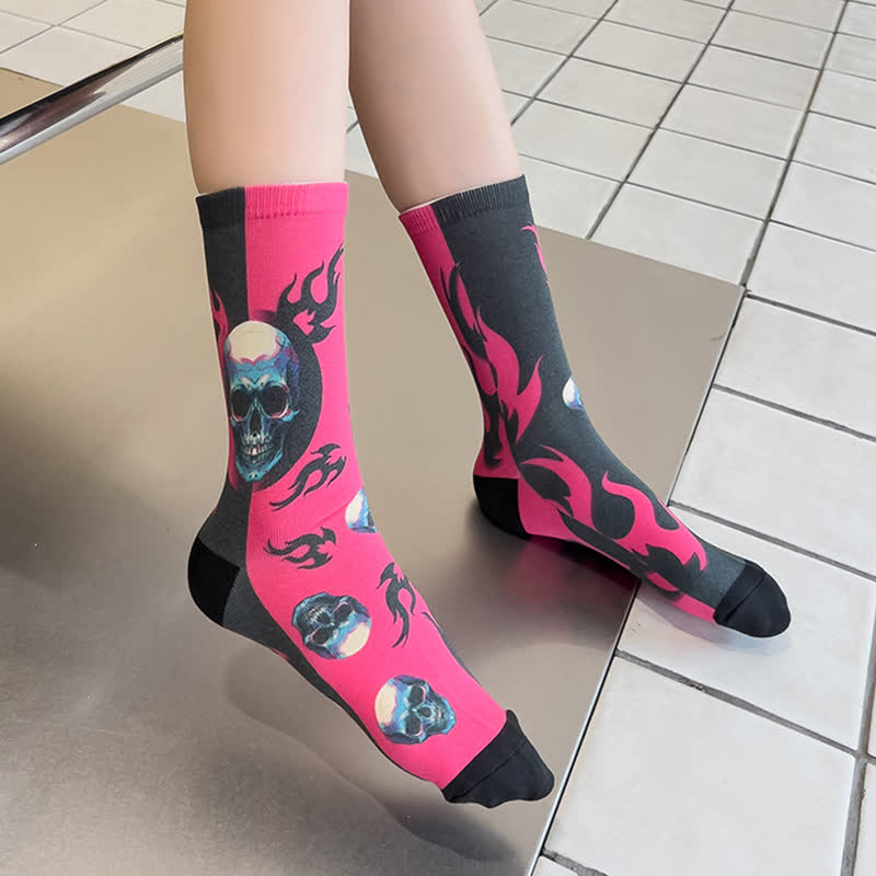 Halloween Creative Skull Quarter Socks(6 Pairs) - image 7