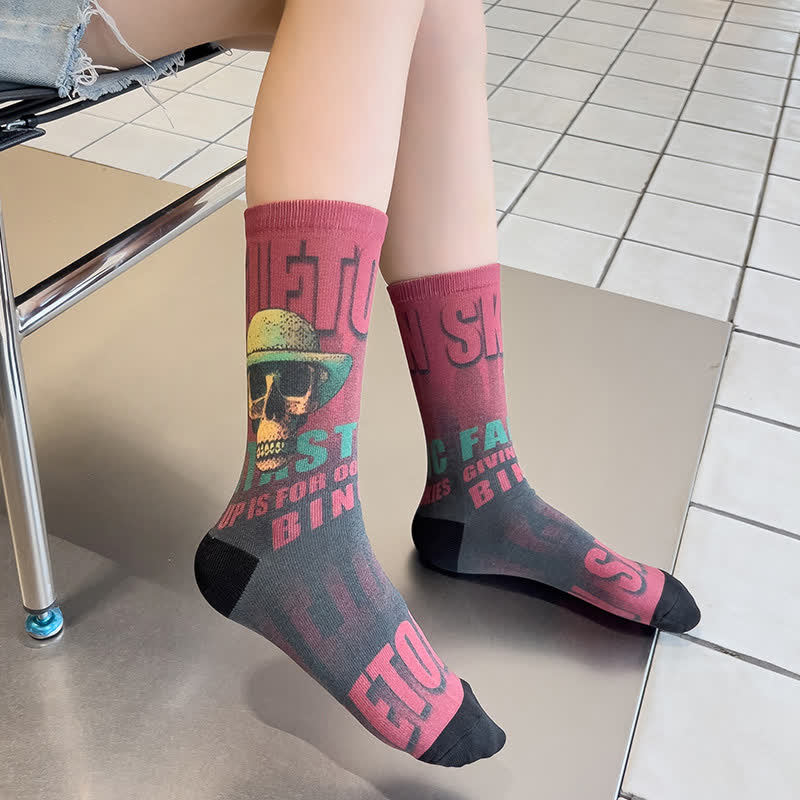 Halloween Creative Skull Quarter Socks(6 Pairs) - image 11