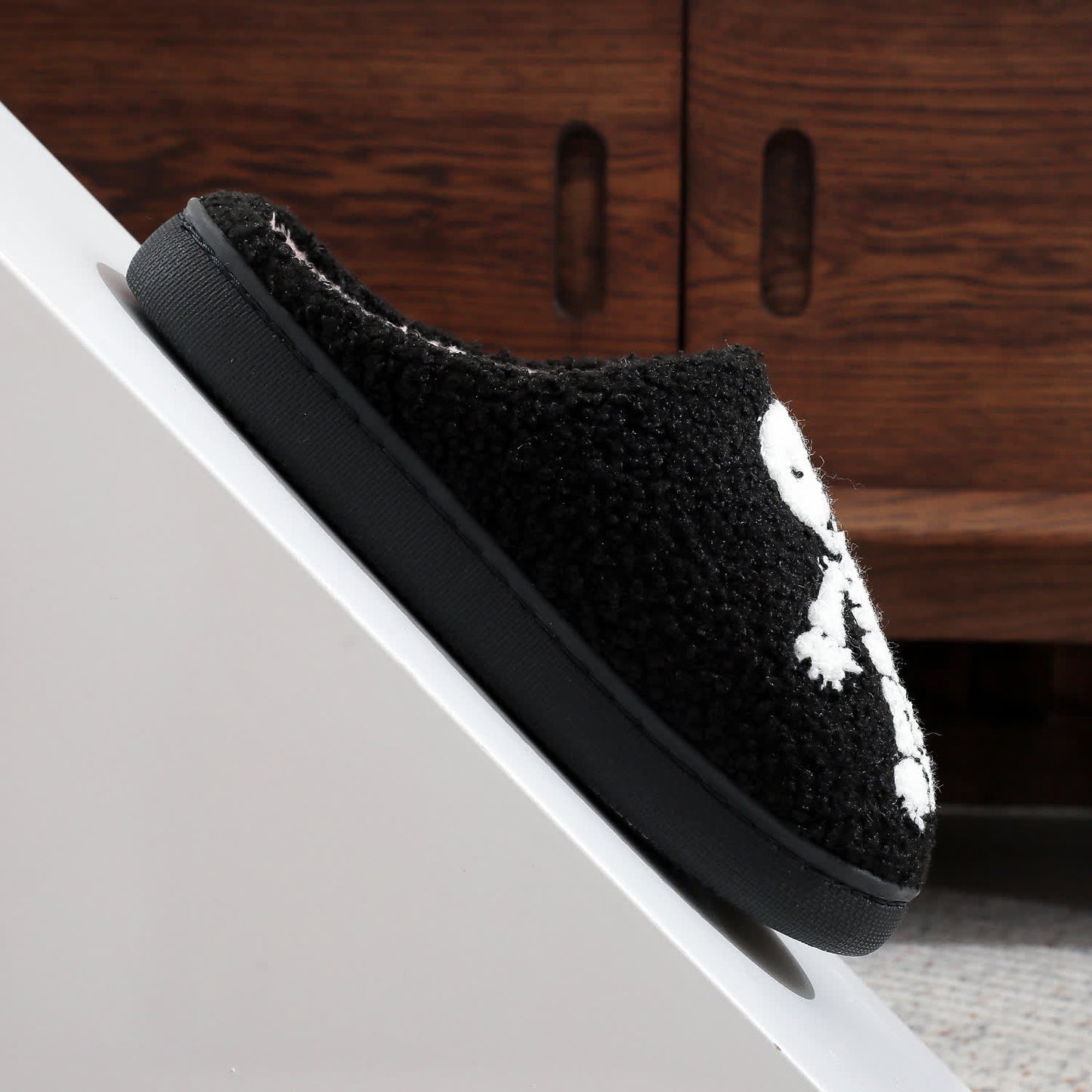 Plus Size Halloween Horror Skeleton Slippers - image 8