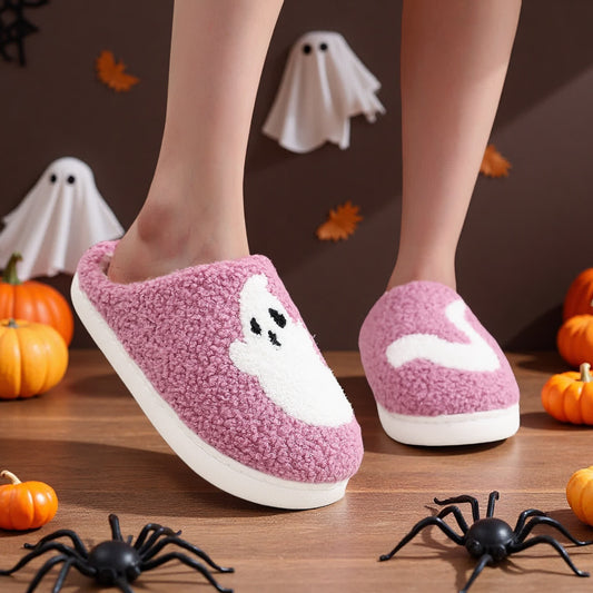 Plus Size Halloween Purple Ghost Slippers - image 1