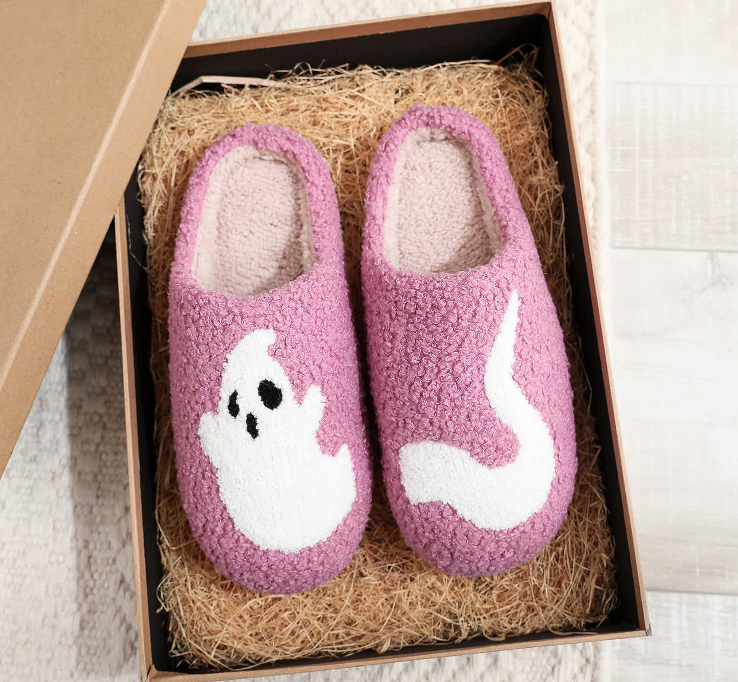 Plus Size Halloween Purple Ghost Slippers - Purple - EU44-45(US10-11) - image 2