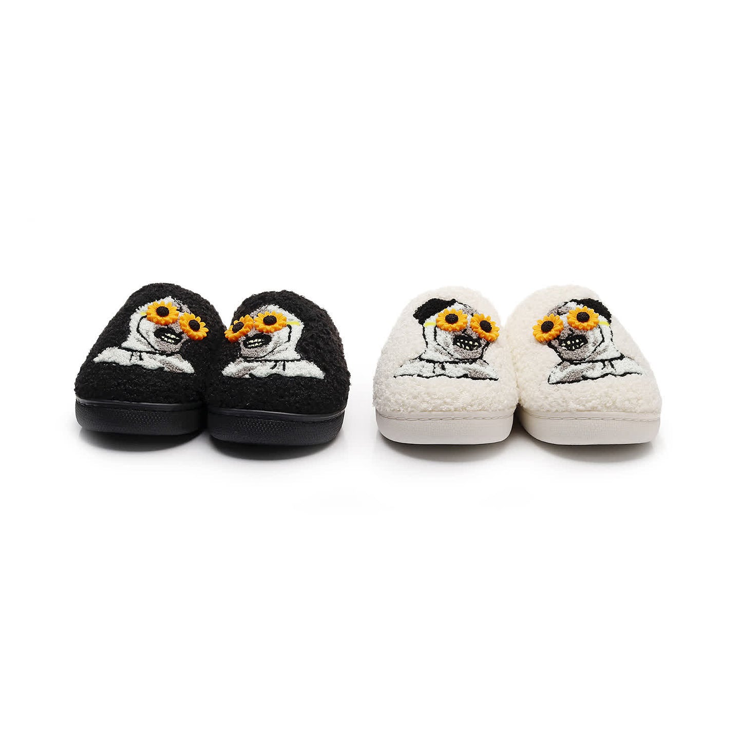 Halloween Skull Slippers with Flower Glasses - image 2