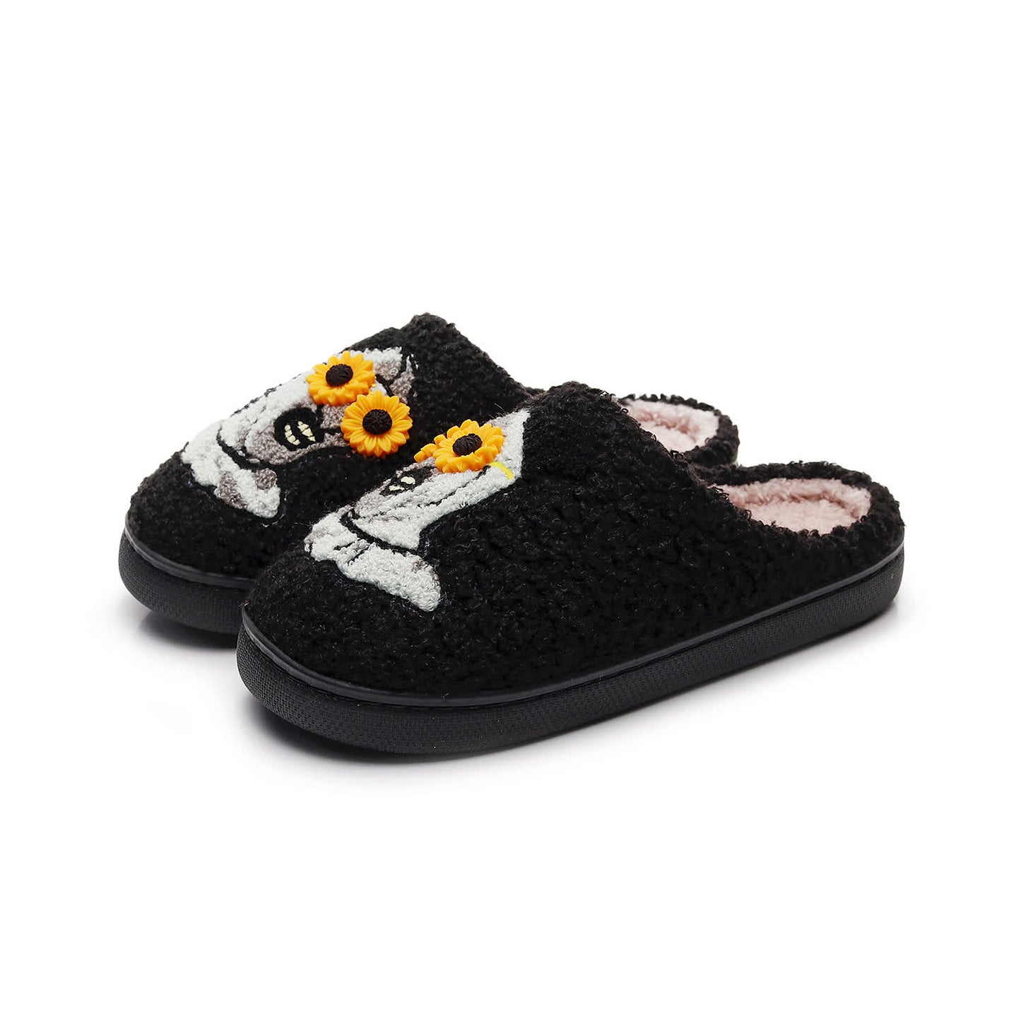 Halloween Skull Slippers with Flower Glasses - image 5