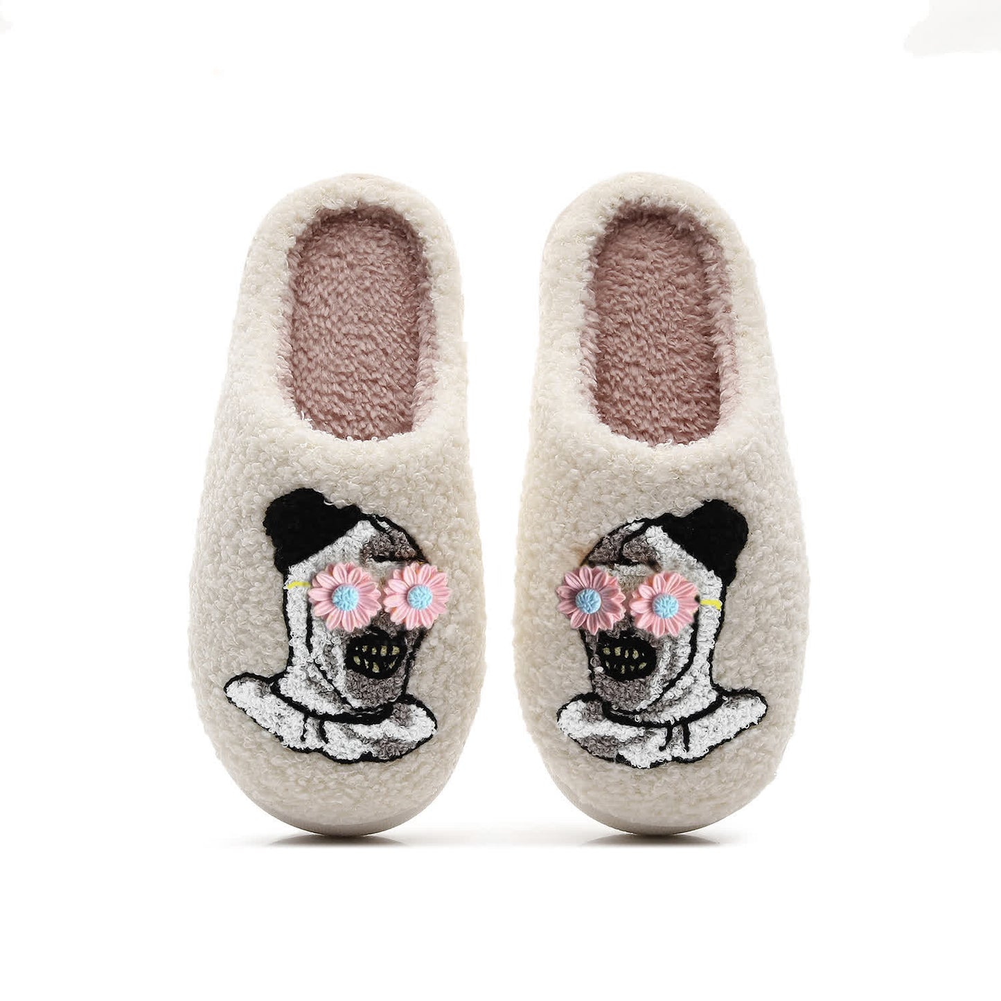 Halloween Skull Slippers with Flower Glasses - White - Pink - EU44-45(US10-11) - image 23