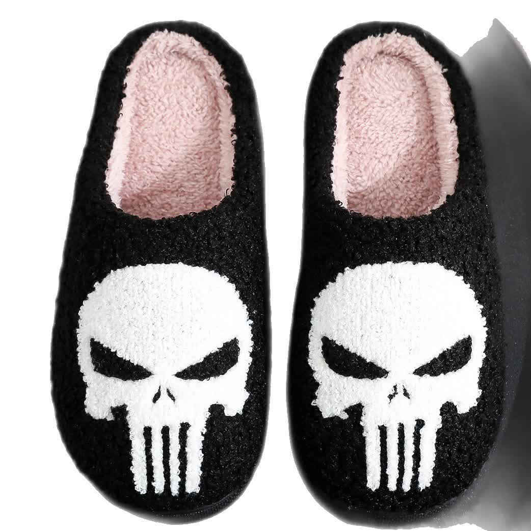 Plus Size Halloween Cartoon Skull Print Slippers - image 12