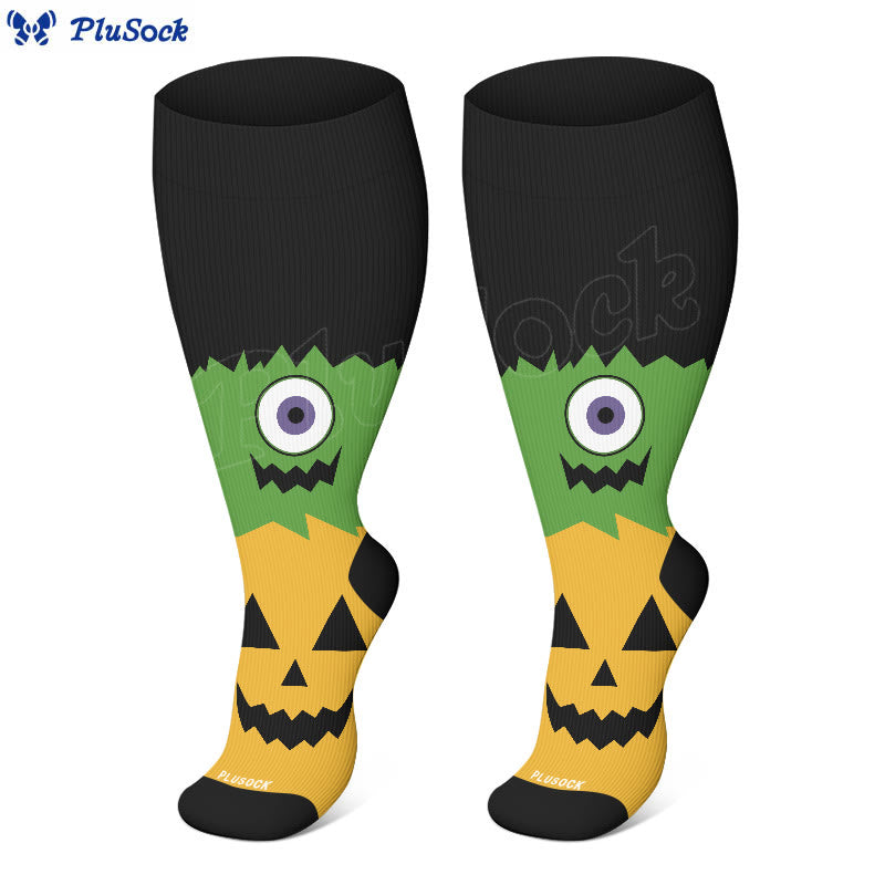 Plus Size Halloween Eyes Compression Socks(3 Pairs) - image 4