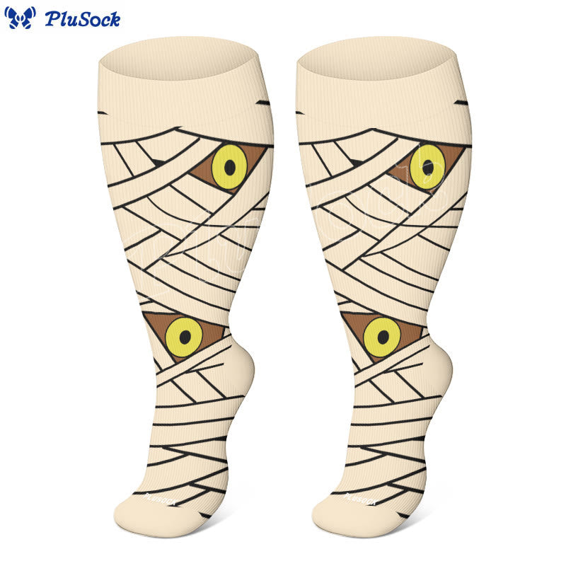 Plus Size Halloween Eyes Compression Socks(3 Pairs) - image 5