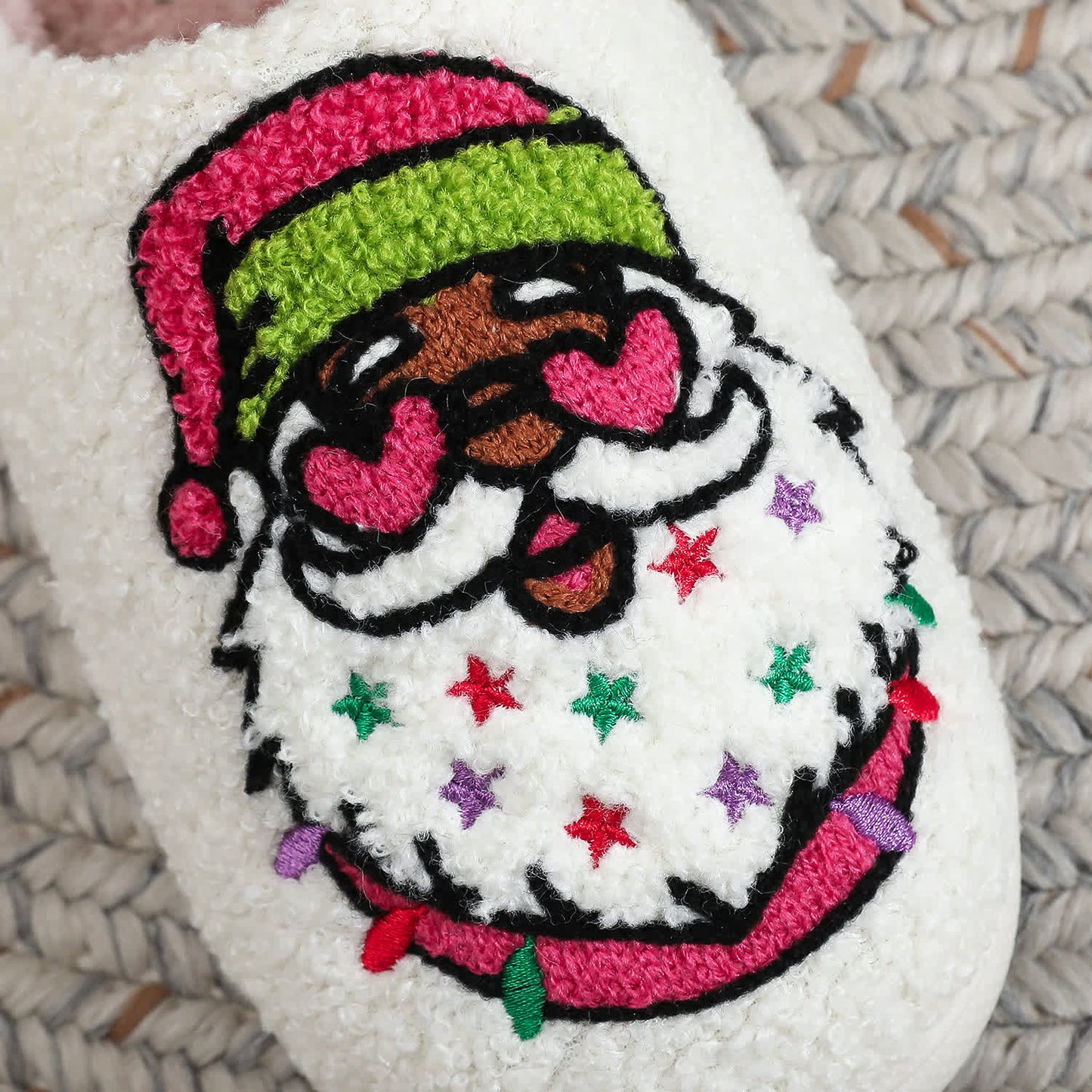 Plus Size Christmas Santa Claus Print Slippers - image 8
