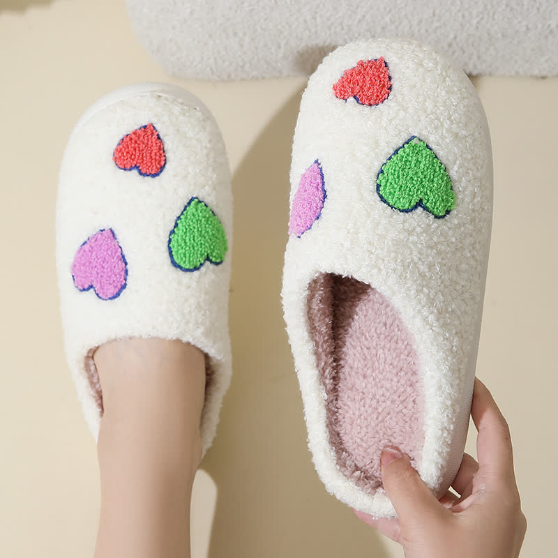 Plus Size Heart Print Slippers - image 4