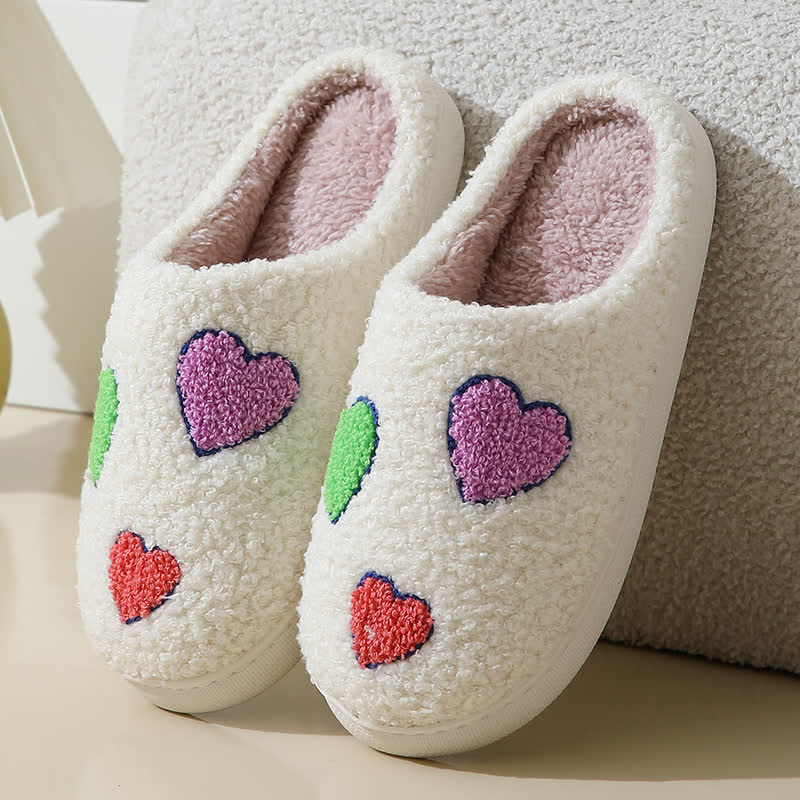 Plus Size Heart Print Slippers - image 5