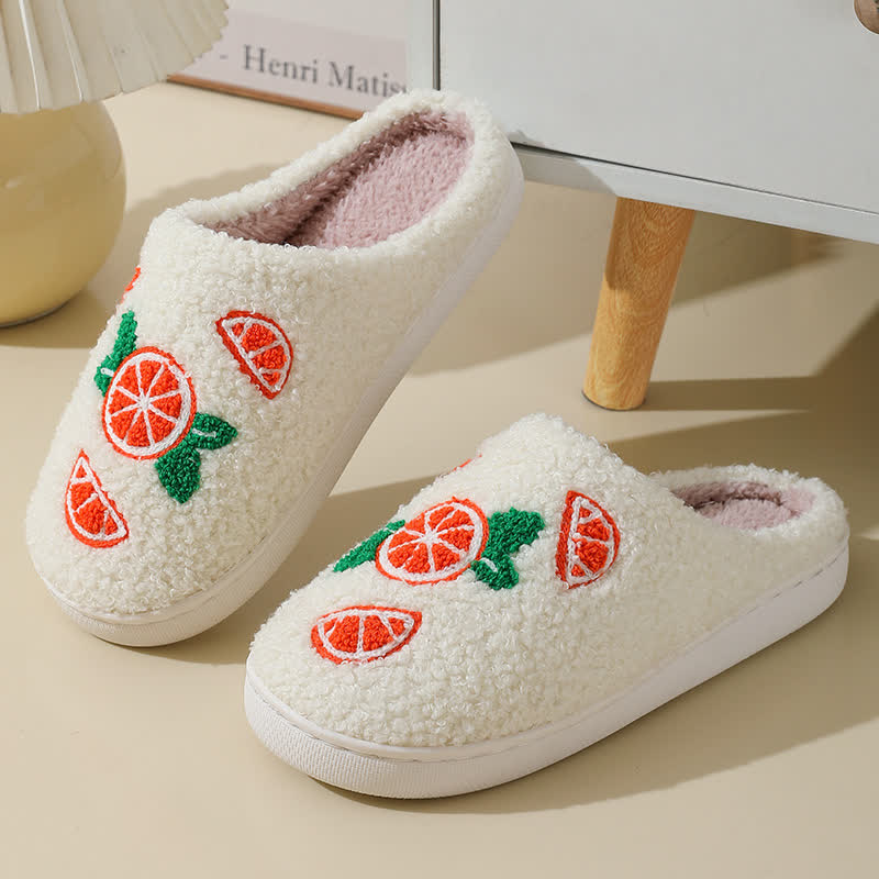 Plus Size Orange Print Slippers - image 4