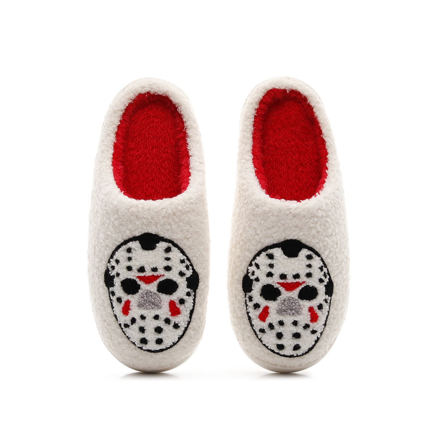 Plus Size Halloween Cartoon Spooky Print Slippers - White - EU44-45(US10-11) - image 11