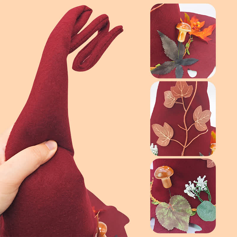 Halloween Red Leaf Wizard Hat - image 2