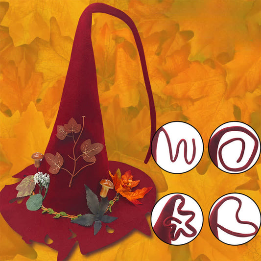 Halloween Red Leaf  Wizard Hat - image 1