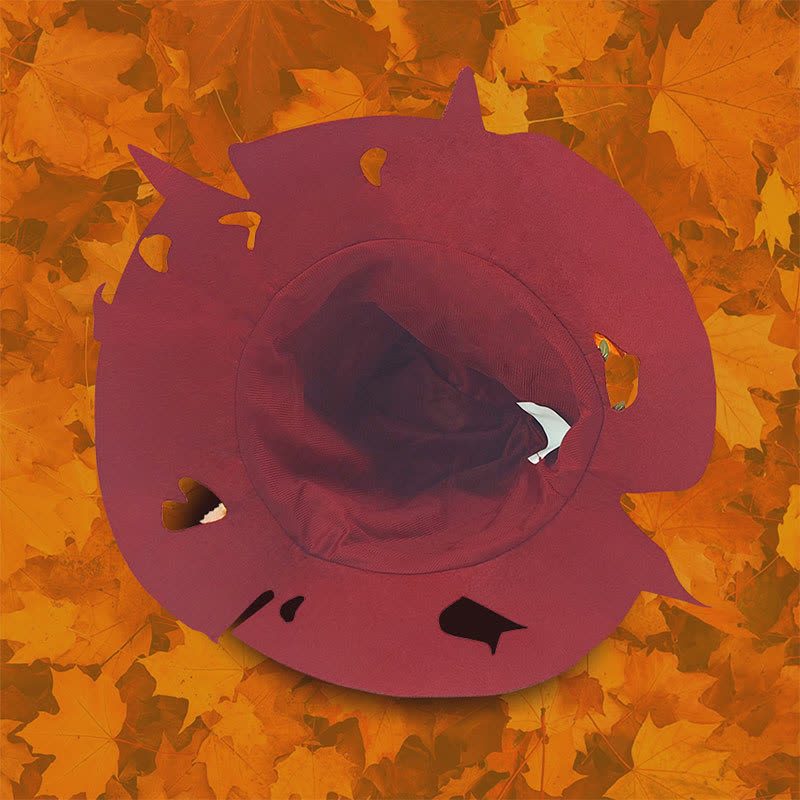 Halloween Red Leaf Wizard Hat - image 3