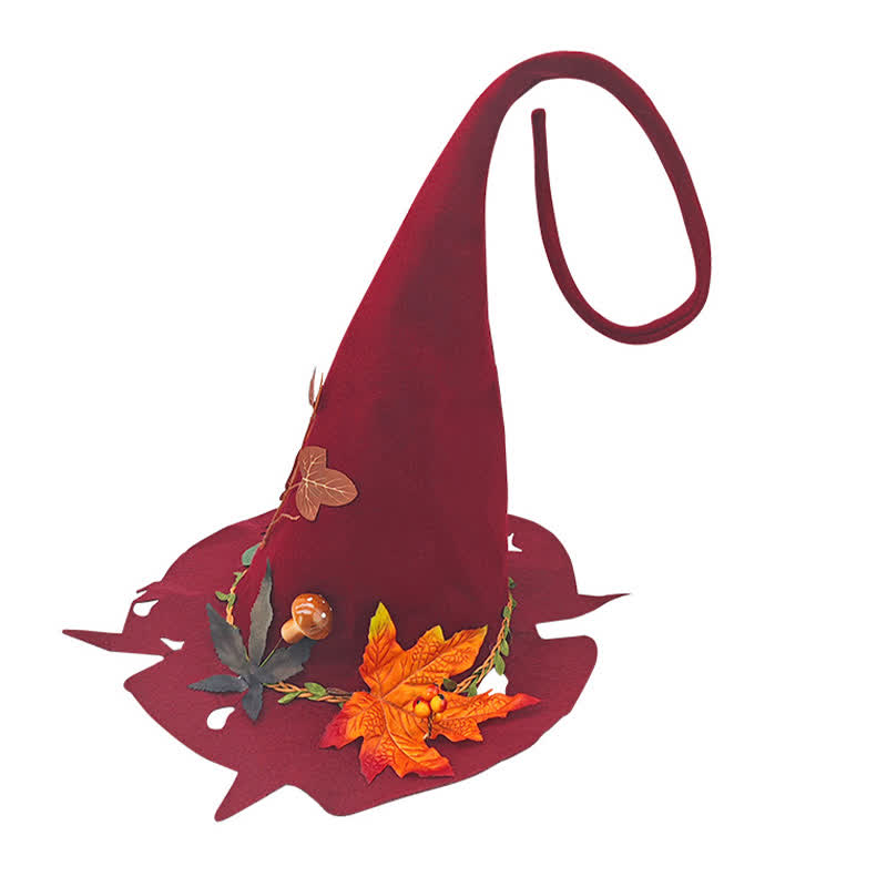 Halloween Red Leaf Wizard Hat - image 6