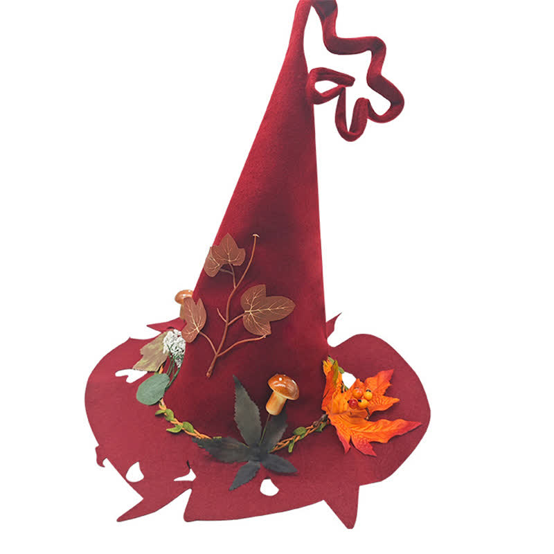 Halloween Red Leaf Wizard Hat - Red - One Size - image 4