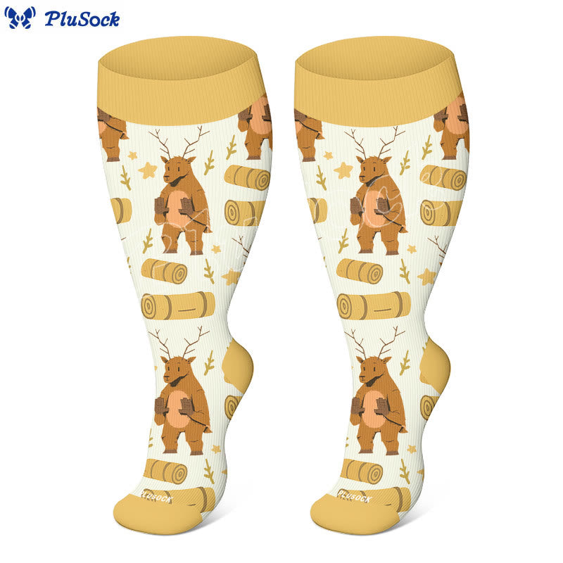 Plus Size Camping Time Compression Socks(3 Pairs) - image 5
