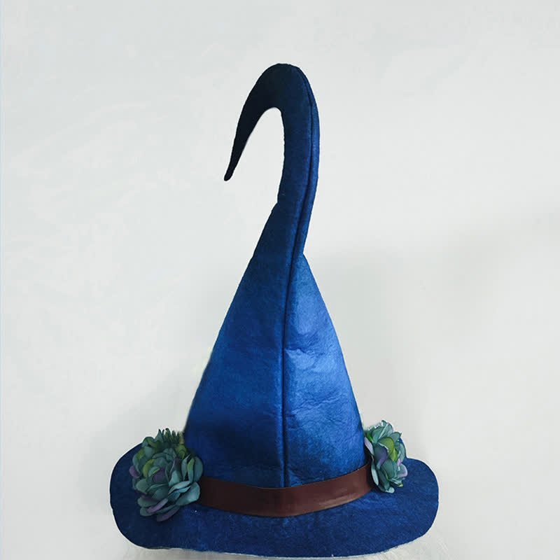 Halloween Floral Blue Witch Hat - image 5