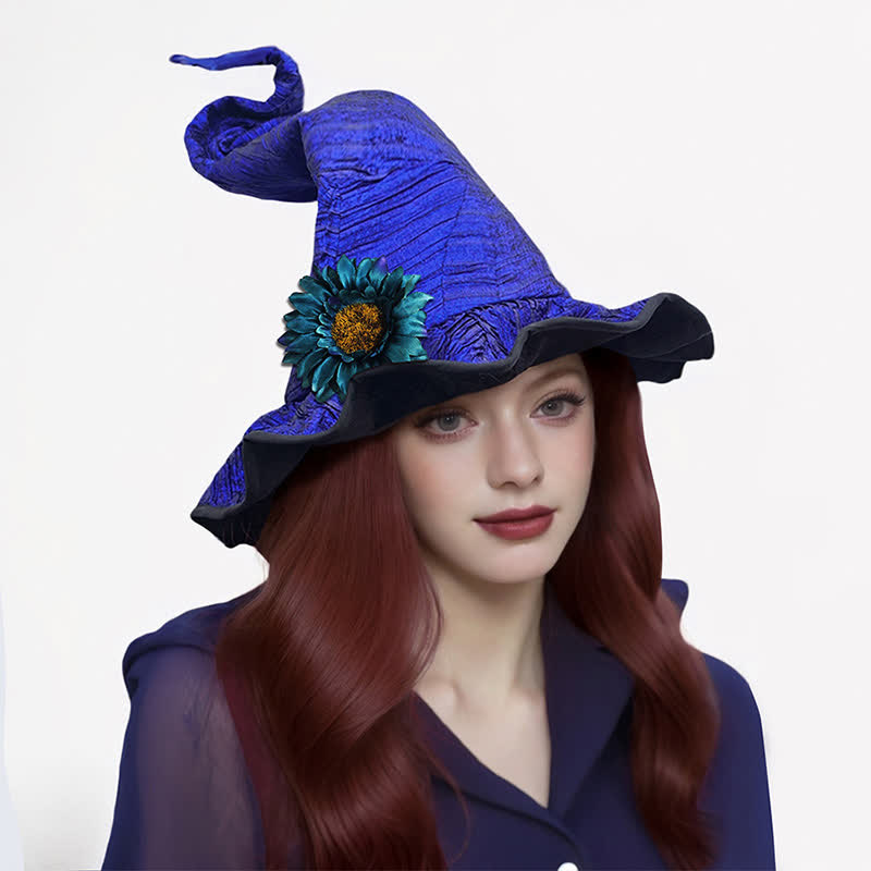 Sparkling Halloween Party Witch Hat - Blue - One Size - image 3