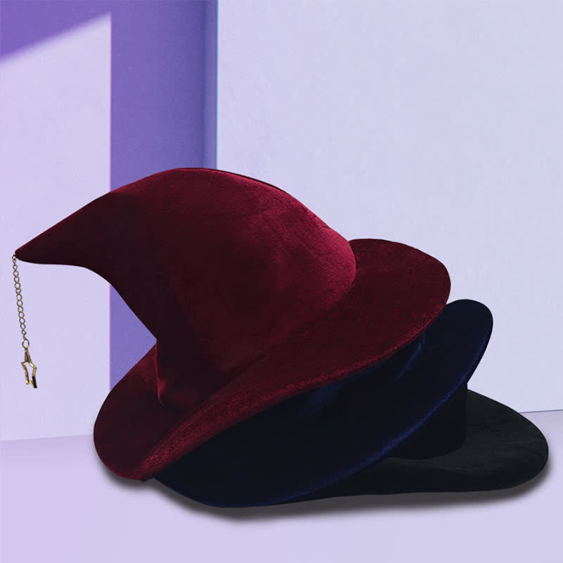 Vintage Witch Hat with Star Pendant - image 3