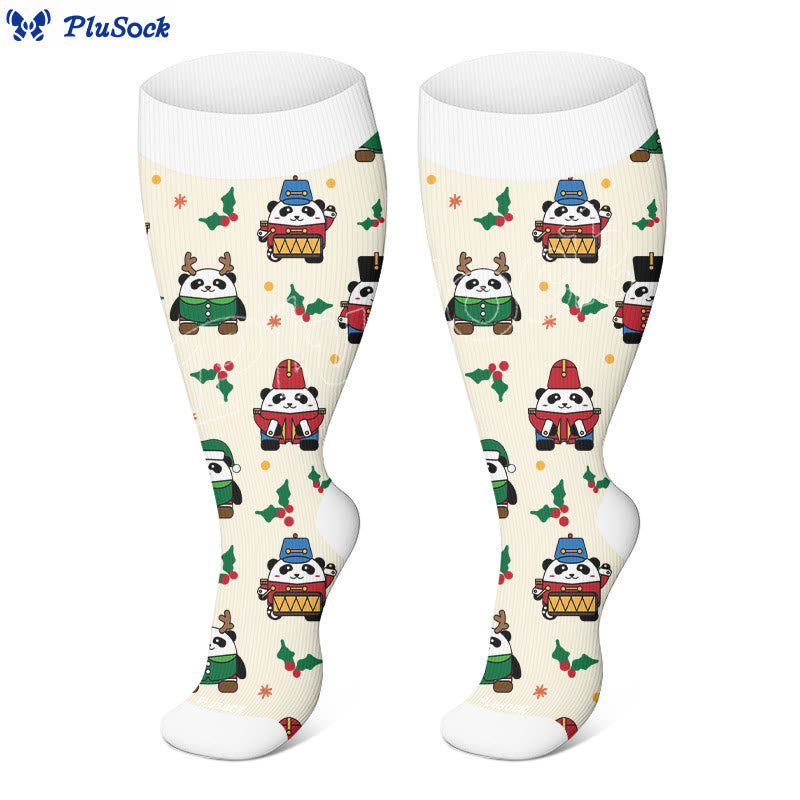 Plus Size Panda Angel Compression Socks(3 Pairs) - image 5