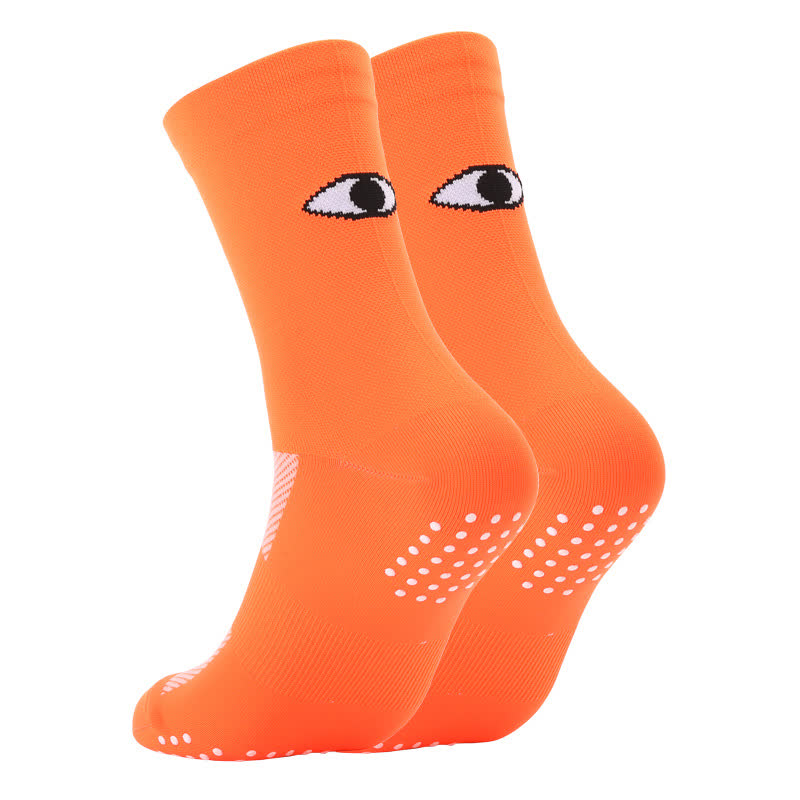 Eye Print Quarter Compression Socks(6 Pairs) - Orange - EU40-45(US7-11) - image 6
