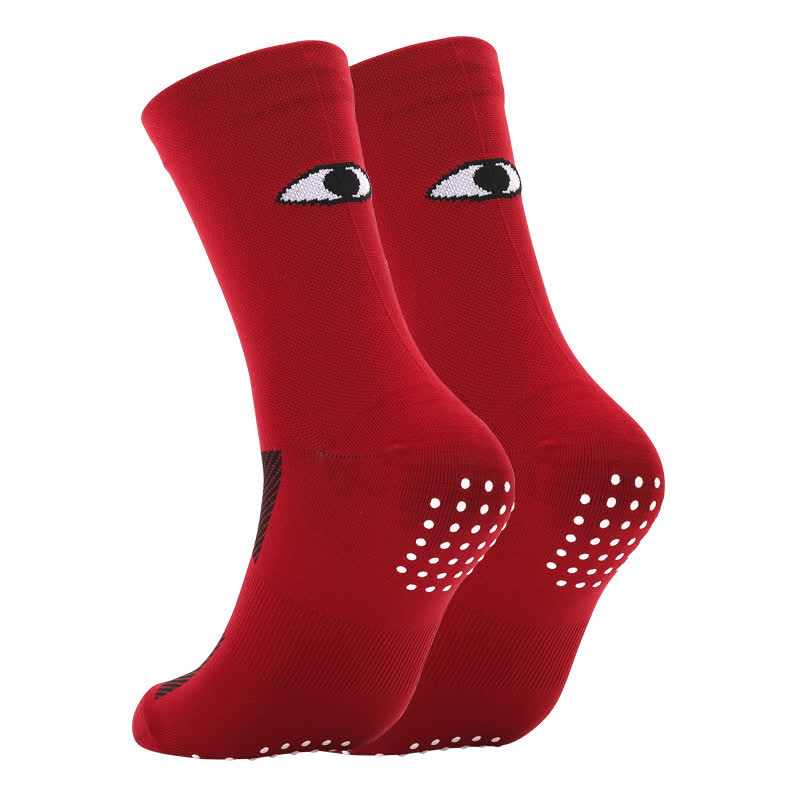 Eye Print Quarter Compression Socks(6 Pairs) - Red - EU40-45(US7-11) - image 3
