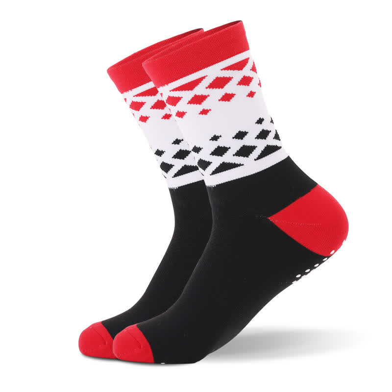 Graphics Color Block Quarter Compression Socks(6 Pairs) - Black - EU40-45(US7-11) - image 2