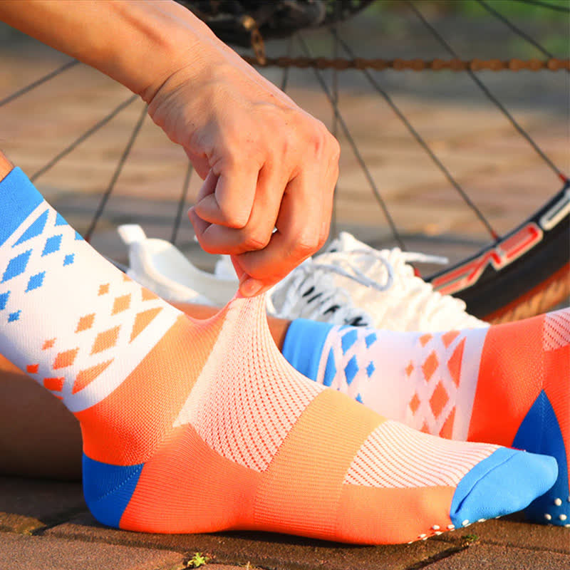 Graphics Color Block Quarter Compression Socks(6 Pairs) - image 4