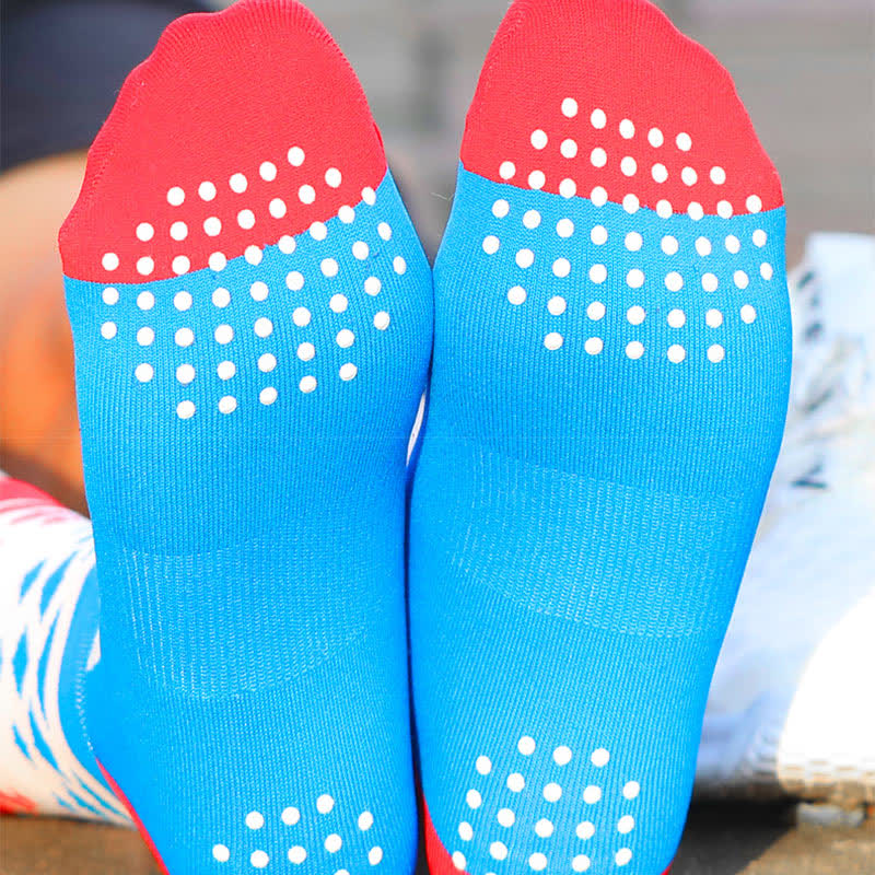 Graphics Color Block Quarter Compression Socks(6 Pairs) - image 8