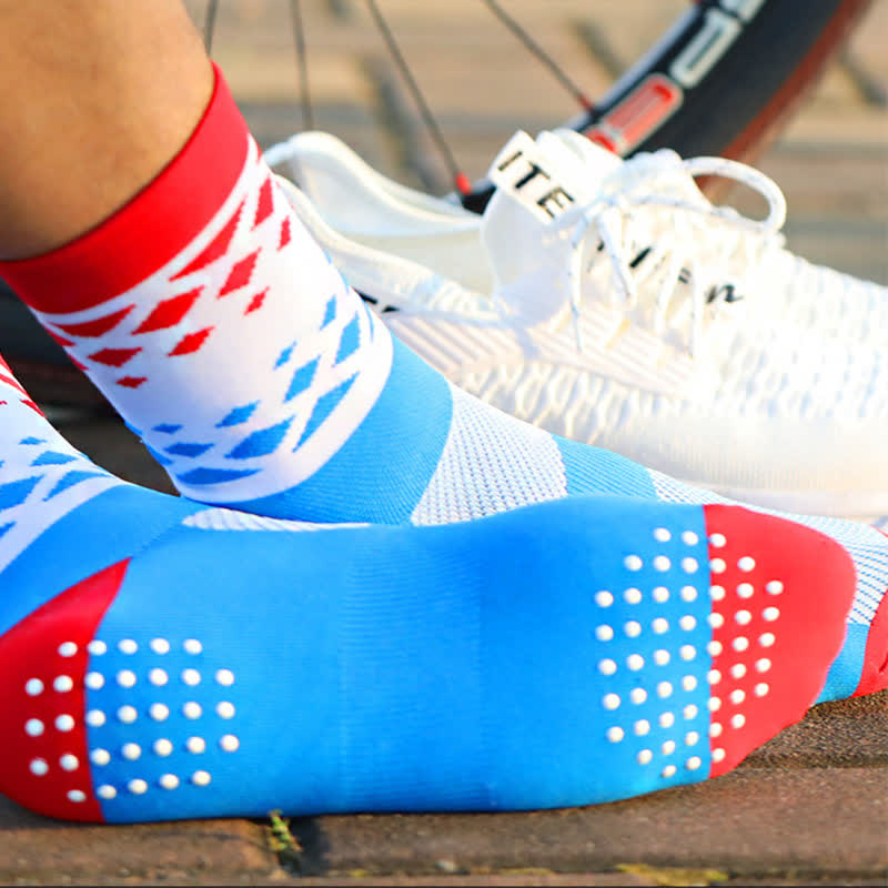 Graphics Color Block Quarter Compression Socks(6 Pairs) - image 7