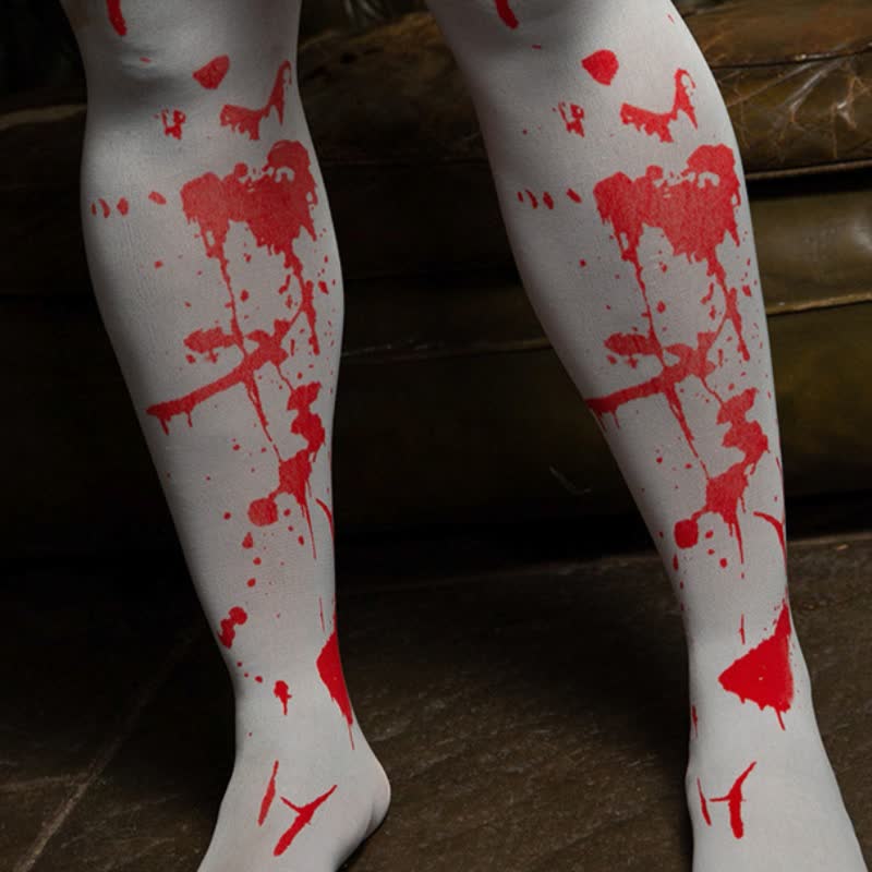 Halloween Blood Print Thigh High Stockings - image 4