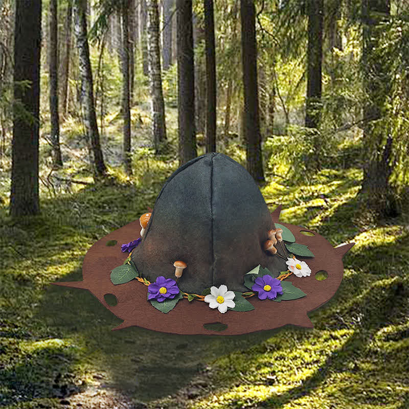 Halloween Mushroom Leaf Wizard Hat - image 3