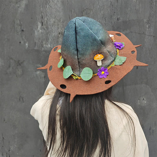 Halloween Mushroom Leaf Wizard Hat - image 1