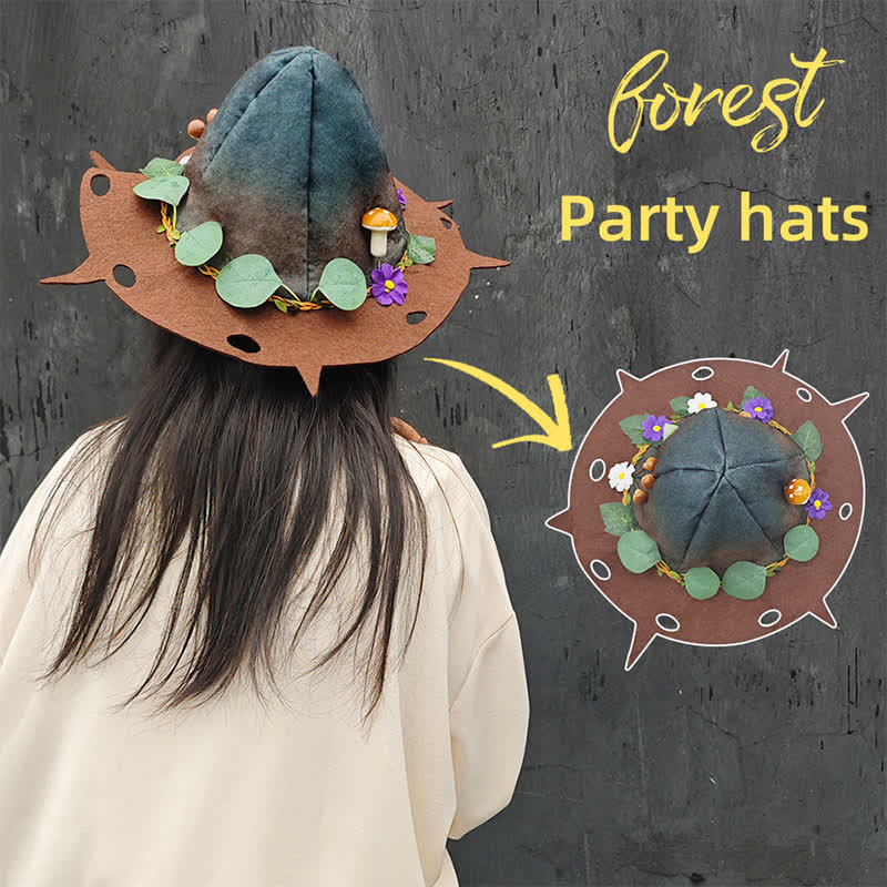 Halloween Mushroom Leaf Wizard Hat - image 2