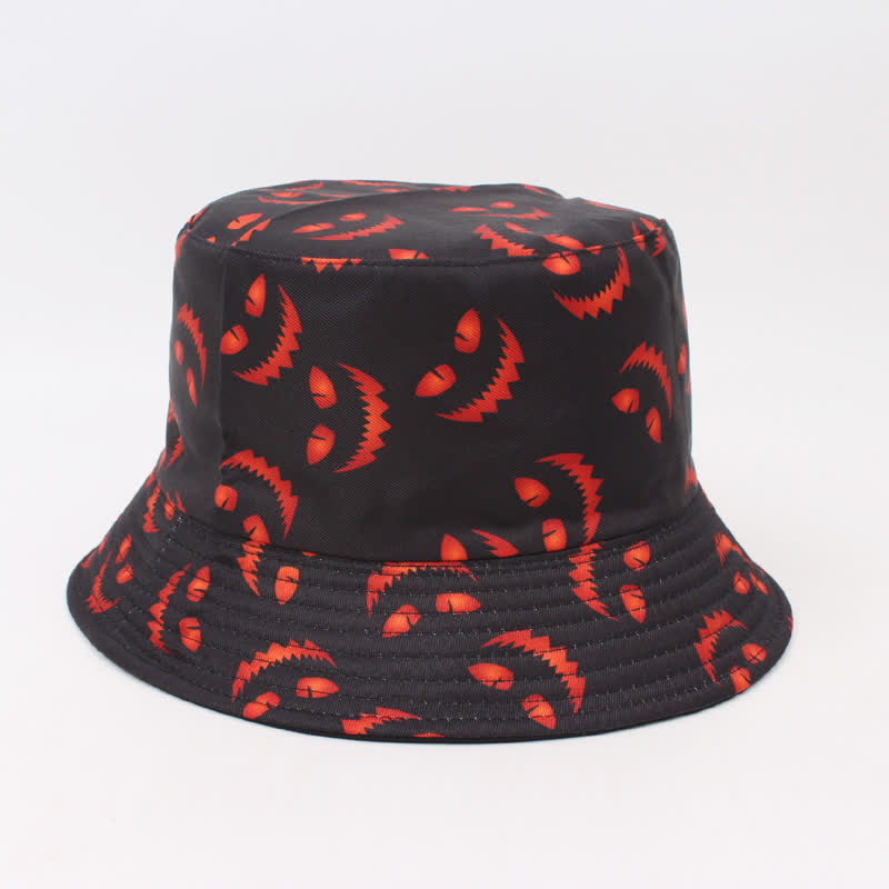Plus Size Halloween Spooky Print Bucket Hat - C - One Size - image 5