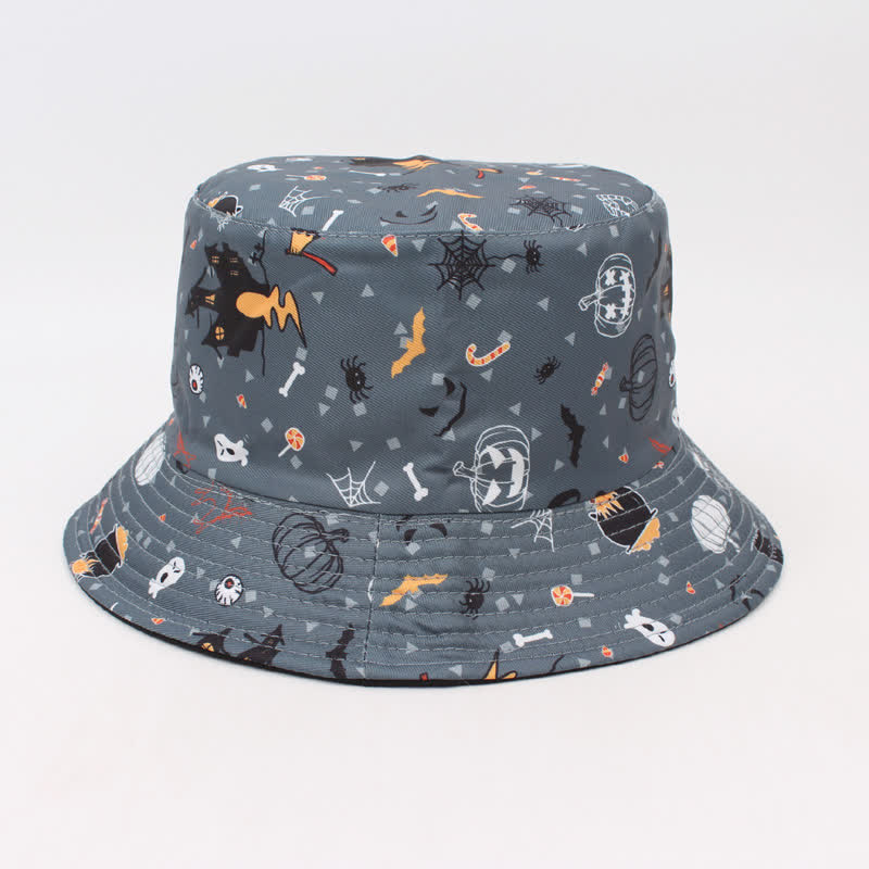 Plus Size Halloween Spooky Print Bucket Hat - G - One Size - image 9