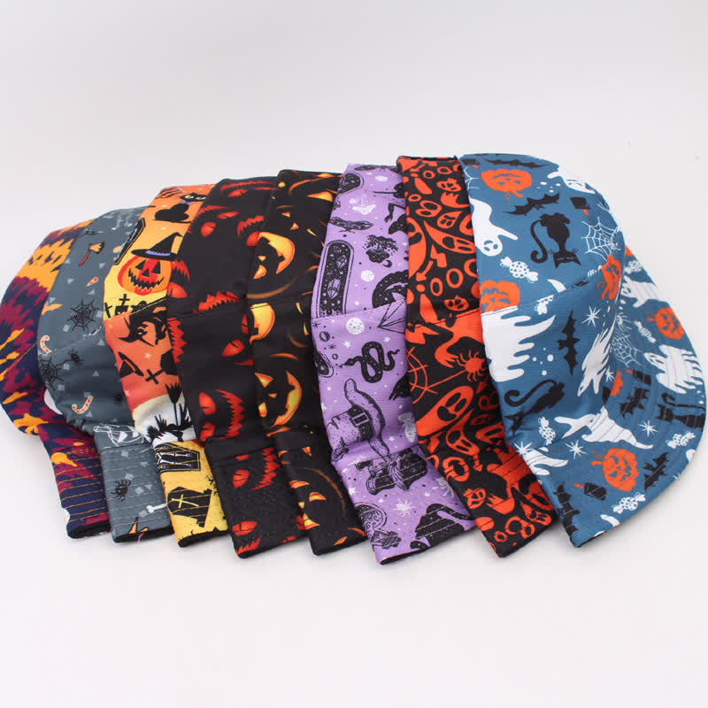 Plus Size Halloween Spooky Print Bucket Hat - image 3
