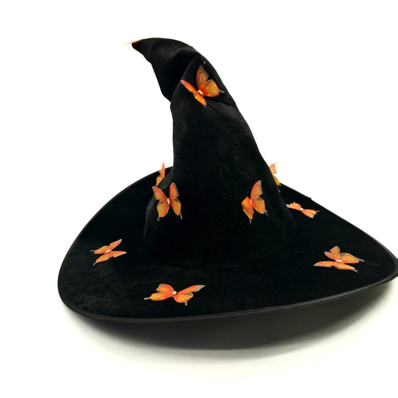 Plus Size Halloween Butterfly Witch Hat - Orange - One Size - image 5