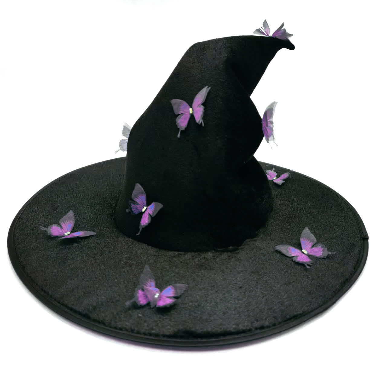Plus Size Halloween Butterfly Witch Hat - Purple - One Size - image 3