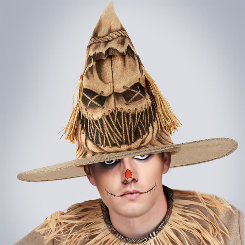 Plus Size Halloween Scarecrow Witch Hat - image 4