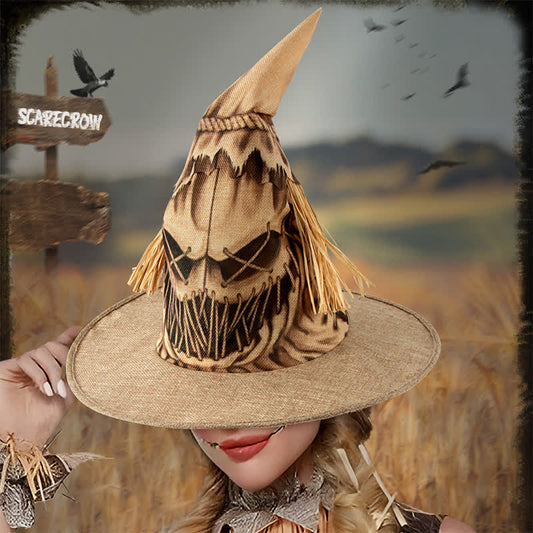 Plus Size Halloween Scarecrow Witch Hat - image 1