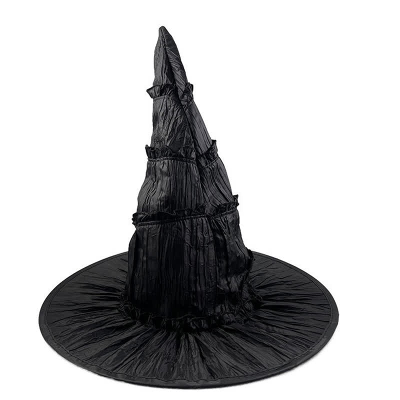 Halloween Gorgeous Large Brim Witch Hat - image 4