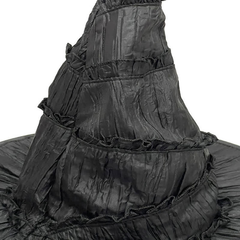 Halloween Gorgeous Large Brim Witch Hat - image 6