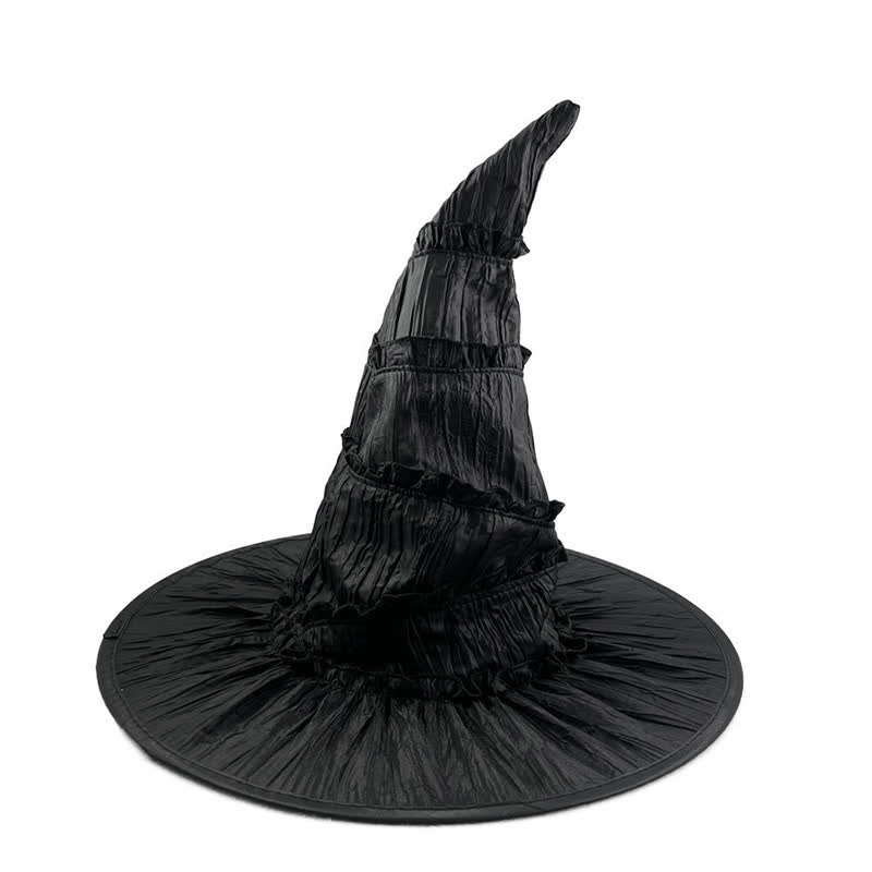 Halloween Gorgeous Large Brim Witch Hat - Black - One Size - image 2