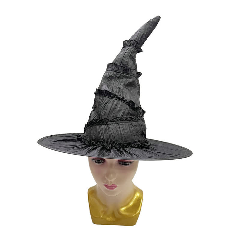 Halloween Gorgeous Large Brim Witch Hat - image 3