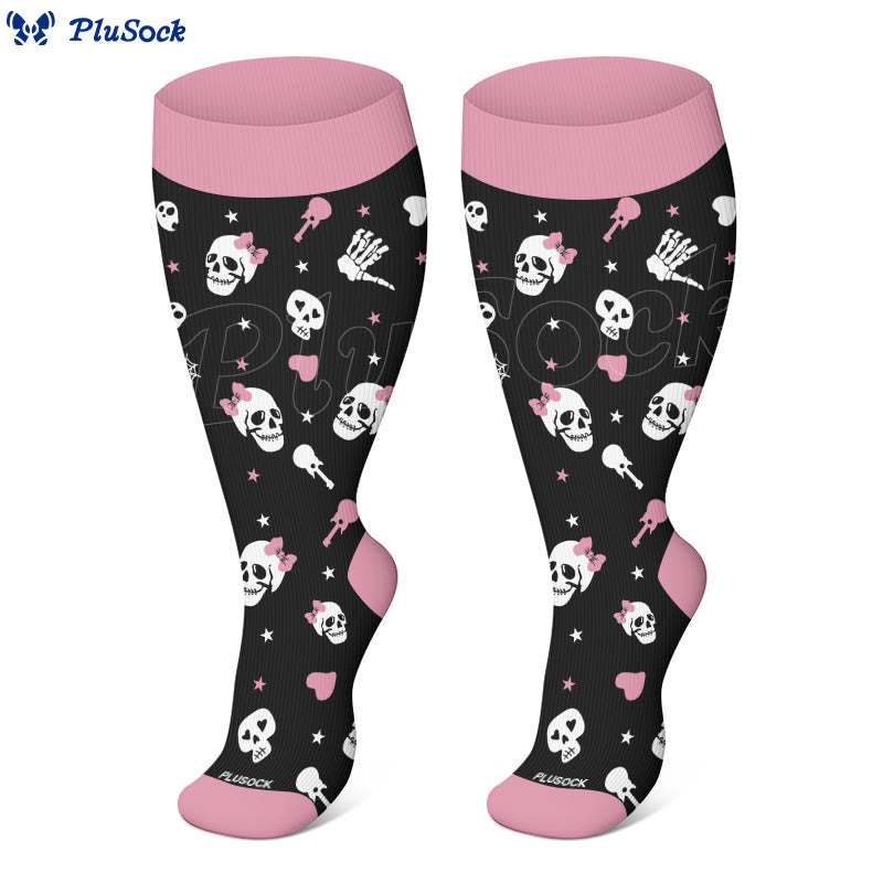 Plus Size Halloween Cute Animals Compression Socks(3 Pairs) - image 3